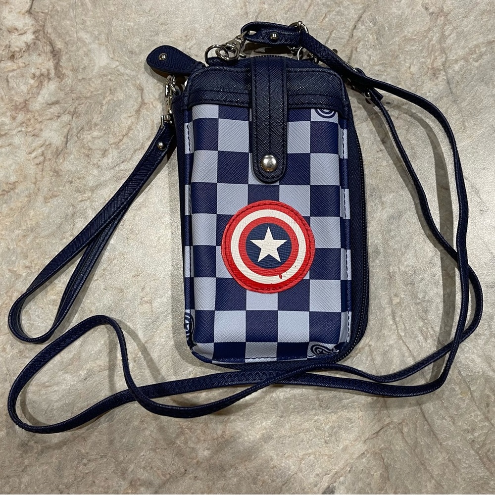 Disney's Marvel Captain America Crossbody Wristlet Phone Case & Wallet